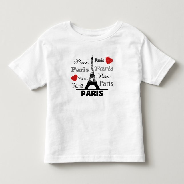 Paris Kleinkind T-shirt (Vorderseite)