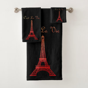 Paris: La-Ausflug Eiffel Badhandtuch Set