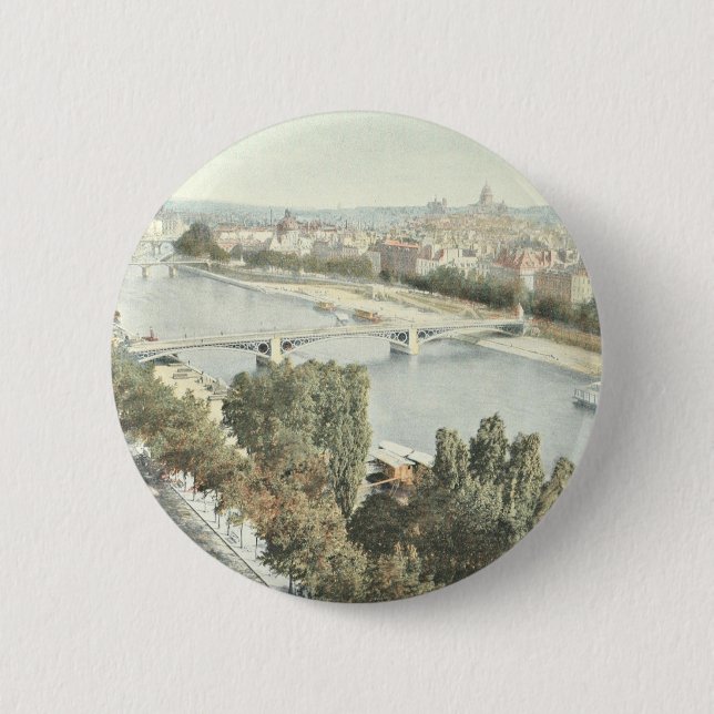 Paris, La die Seine Button (Vorderseite)