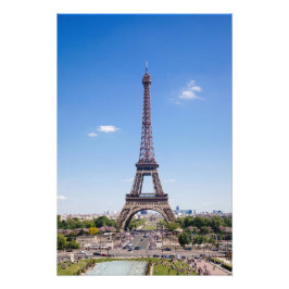 Paris La Tour Eiffel auf dem klaren, blauen Himmel Fotodruck