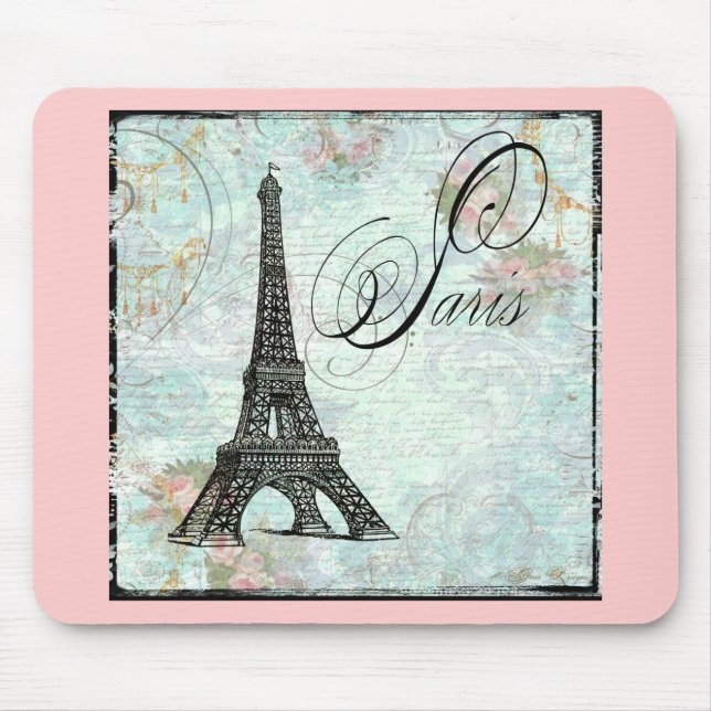 Paris La Tour Eiffel Französisches Design Mousepad (Vorne)
