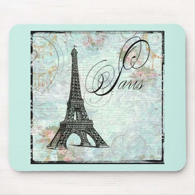 Paris La Tour Eiffel Französisches Design Mousepad (Vorne)