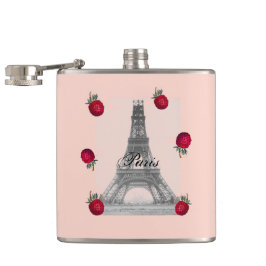 Paris – La Tour Eiffel pastel Eifelturm Strawberry Flachmann