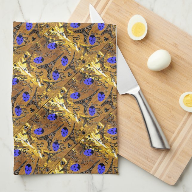 PARIS LADYBUGS GESCHIRRTUCH (Viertel Falte)