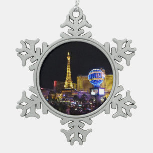 Paris Las Vegas Hotel & Casino #3 Schneeflocken Zinn-Ornament