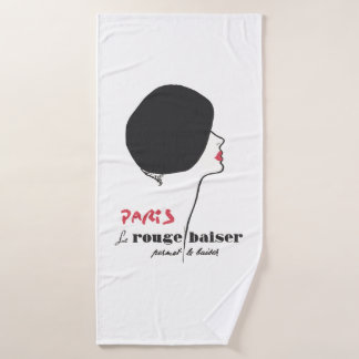 Paris - Le Rouge Baiser (Der Rote Kuss) Badehandtuch