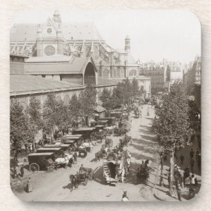 Paris: Les Halles, C1900 Getränkeuntersetzer