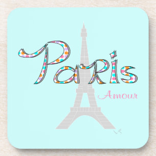 PARIS Liebe mit Eiffelturm Untersetzer