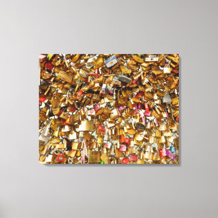 Paris Liebe - Vorhängeschlösser 2 Leinwanddruck