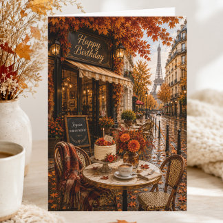 Paris Liebhaber Oktober Herbst Geburtstag Karte
