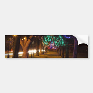Paris Lighted Trees Autoaufkleber