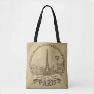 Paris Lights: Vintage Landschaft Postkarte