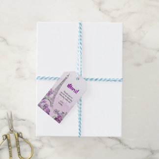 Paris Lila Iris French Special Event Vielen Dank Geschenkanhänger