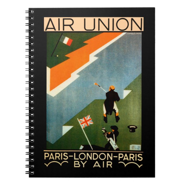 Paris - London - Paris durch Air Notizblock (Vorderseite)