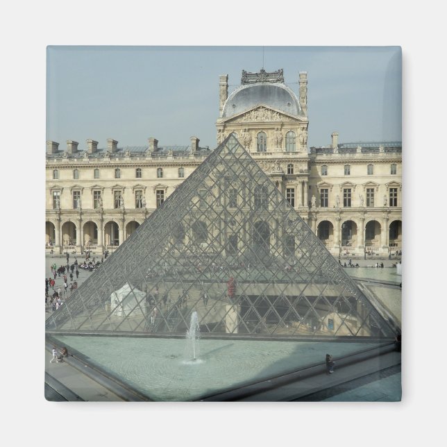 Paris Louvre Glass Magnet (Vorne)