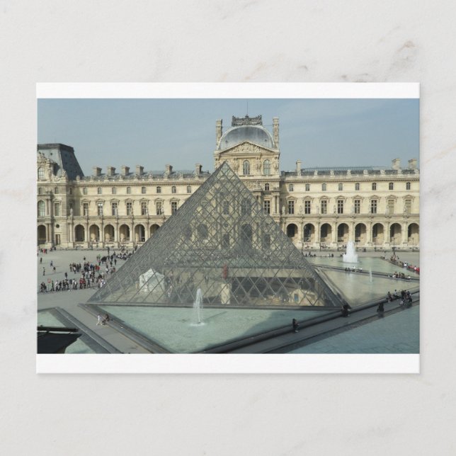 Paris Louvre Glass Postkarte (Vorderseite)