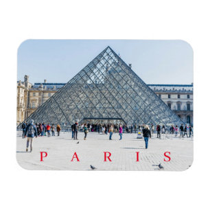 Paris Louvre Museum Pyramide Ansicht Kühlschrankma Magnet