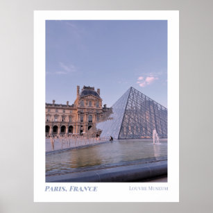 Paris, Louvre Museum   Reiseplakat Poster