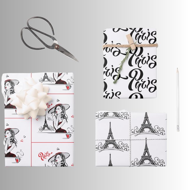 Paris Lover Trio Geschenkpapier Set (Von Creator hochgeladen)