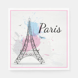 Paris Luncheon Paper Napkins Serviette