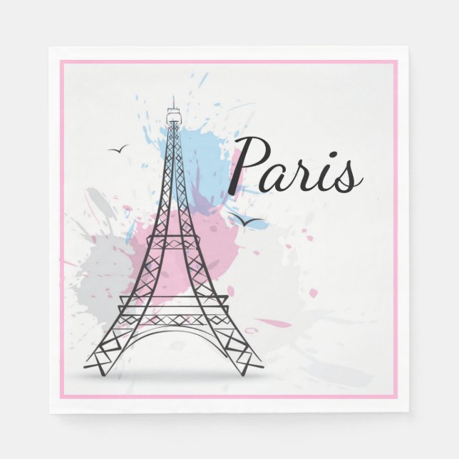 Paris Luncheon Paper Napkins Serviette (Vorderseite)