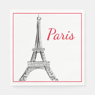 Paris Luncheon Paper Napkins Serviette