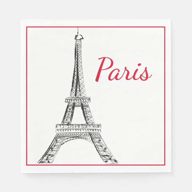 Paris Luncheon Paper Napkins Serviette (Vorderseite)