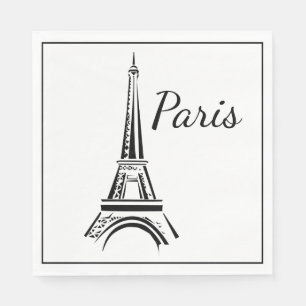 Paris Luncheon Paper Napkins Serviette
