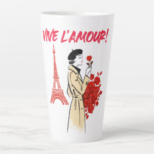 Paris Mädchen Ästhetik – Romantisches Eiffelturm-D Milchtasse