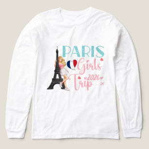 Paris Mädchen Reise 2026 – Süßer Eiffelturm Anime Tri-Blend Shirt