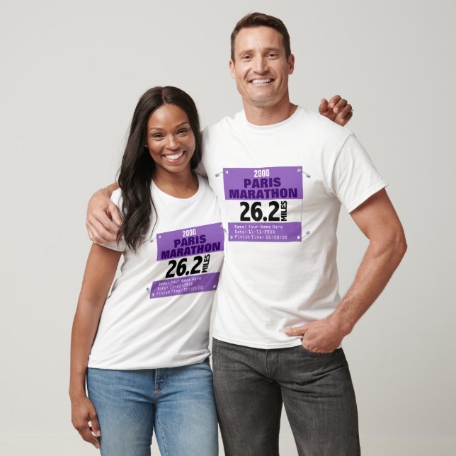 Paris Marathon Runner, 40,2 Meilen Personalisiert T-Shirt (Unisex)