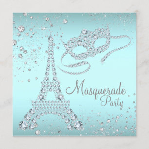Paris Maskenparty Einladung