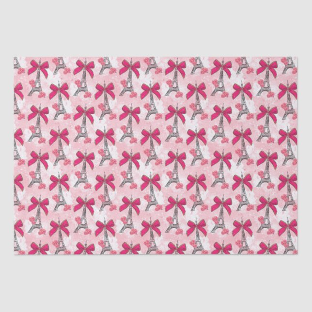 Paris mit Bow Seidenpapier (Vorderseite)