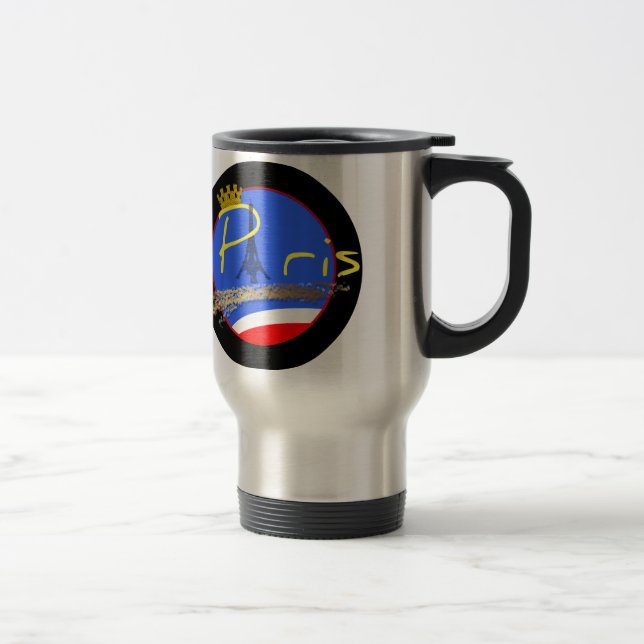 Paris mit Crown Travel Mug Reisebecher (Rechts)