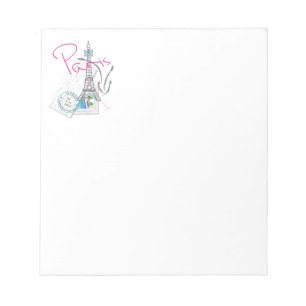Paris mit Liebe und Eiffel-Turm Notizblock