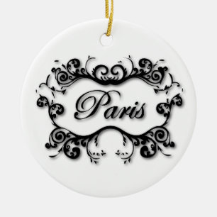 Paris mit Rollen Keramikornament
