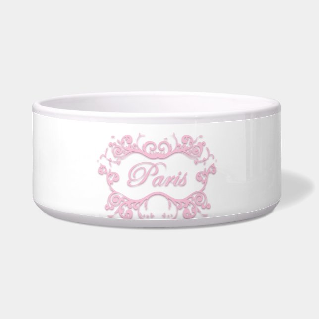 Paris mit Scrolls pink Napf (Vorderseite)