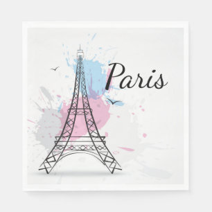 Paris-Mittagessen-Papierservietten Serviette