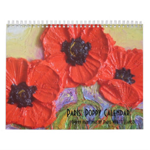 Paris Mohnblumen-Kalender Kalender