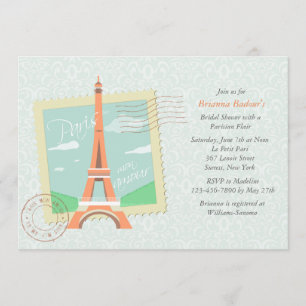 Paris Mon Amour Bridal Dusche Einladung