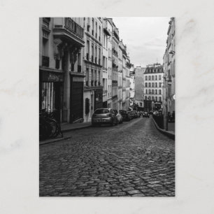 Paris Montmartre Kopfsteinpflasterstraße Feiertagspostkarte