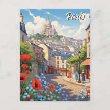 Paris Montmartre Postcard