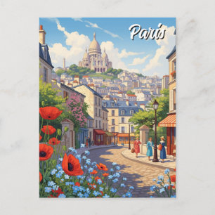 Paris Montmartre Postcard Postkarte