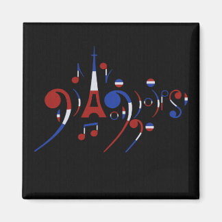 Paris Musical Notes Magnet