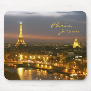 Paris nach Nacht Mousepad