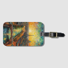 Paris nach Nacht-van-Gogh-Stil Gepäckanhänger