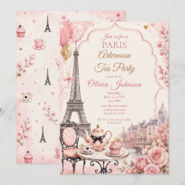 Paris Nachmittags-Teeparty Einladung