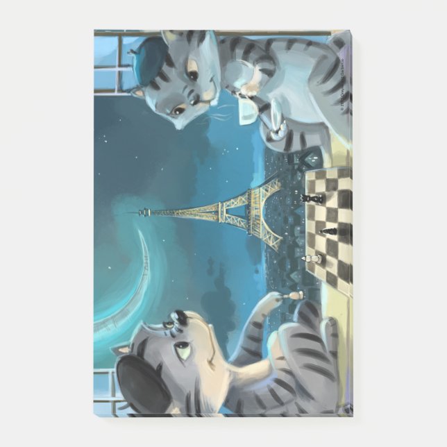 Paris: Nachtnotizen 4" x 6" Post-it Klebezettel (Vorderseite)