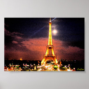 Paris nachts poster