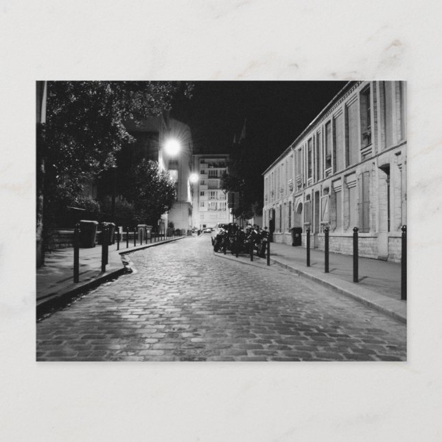Paris nachts postkarte (Vorderseite)